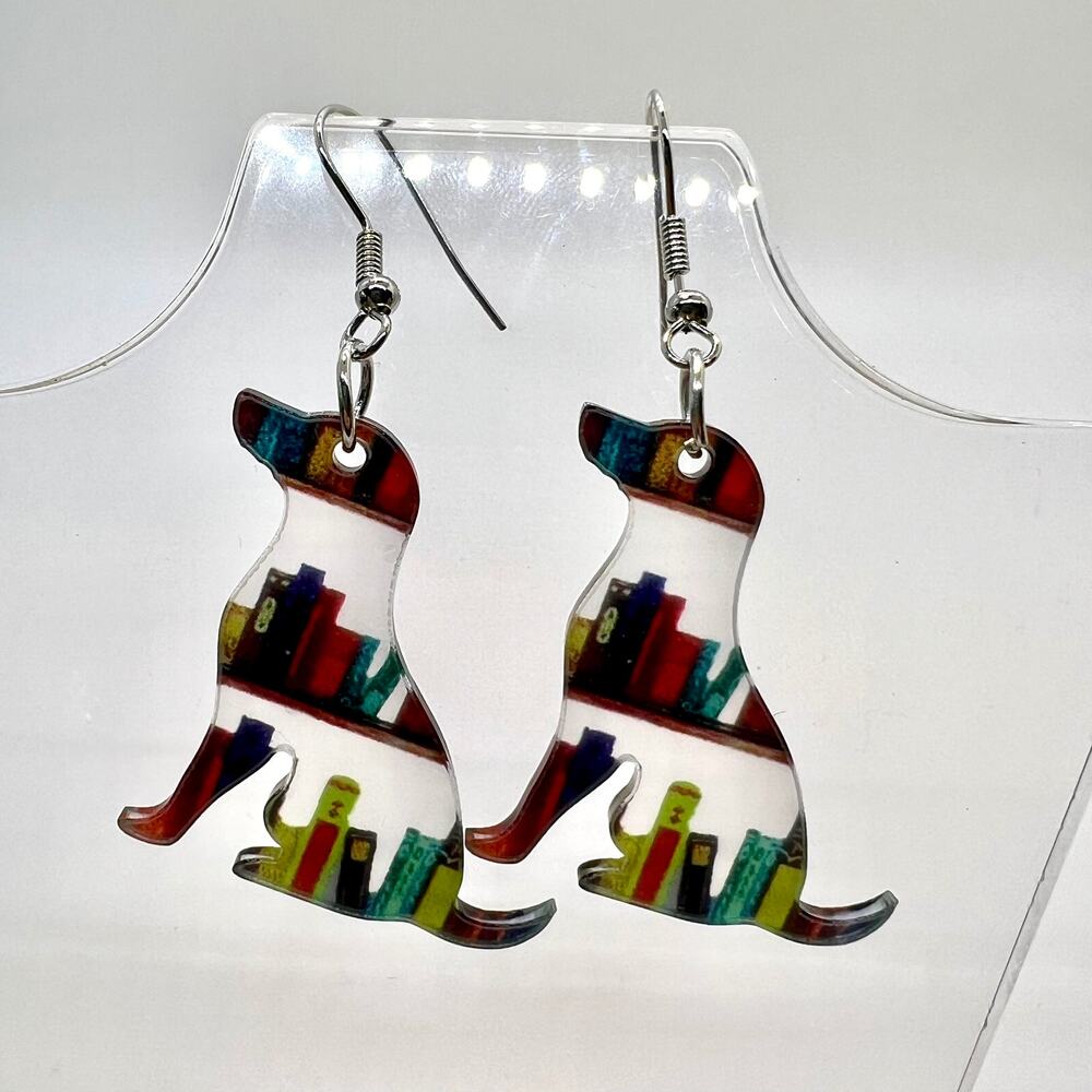 Book Earrings - Dog Earrings - Booktok Accessories - Library Earrings - Teacher